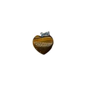 Dije de corazón chico de piedra ojo de tigre