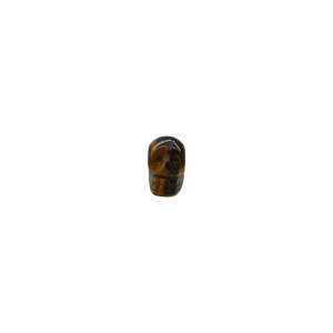 Dije de piedra ojo de tigre en forma de calavera chica