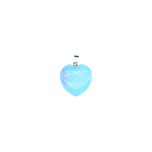 Dije en forma de corazón de piedra luna (Opalita) de 30x30mm