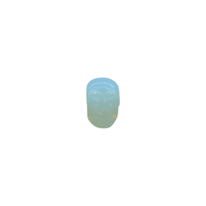 Dije en forma de calavera de piedra luna (Opalita)