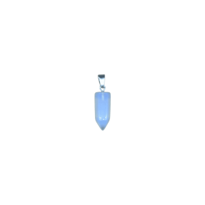Dije de piedra luna (Opalita) en forma punta facetada mini