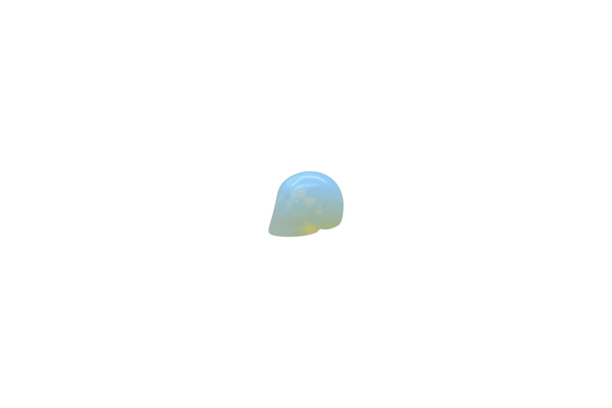 Dije de piedra luna en forma de calavera chica - Imagen 2