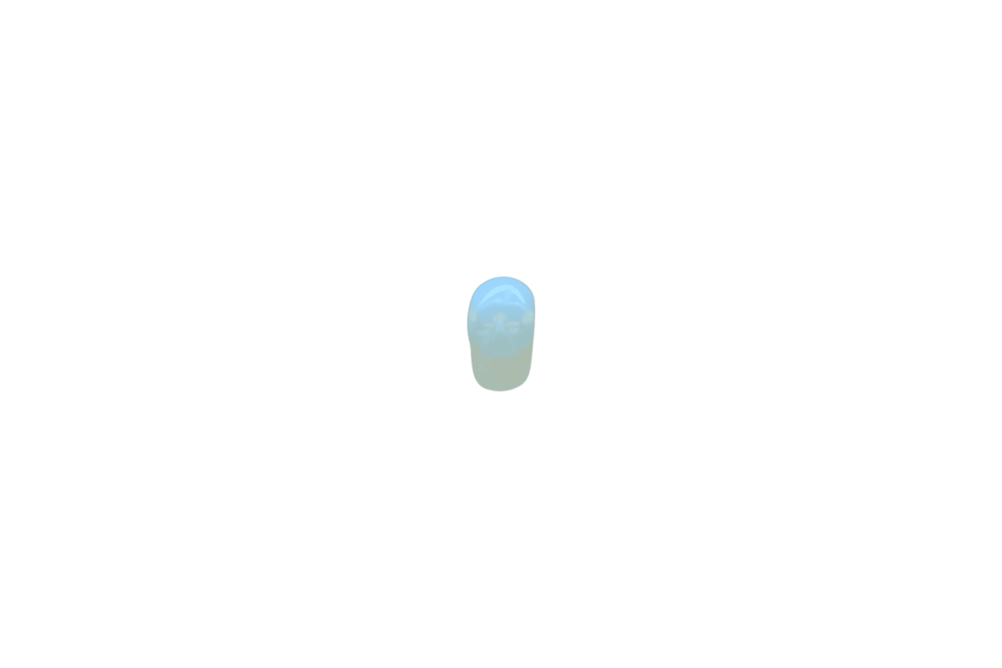 Dije de piedra luna en forma de calavera chica