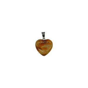 Dije de corazón chico de piedra rodocrosita