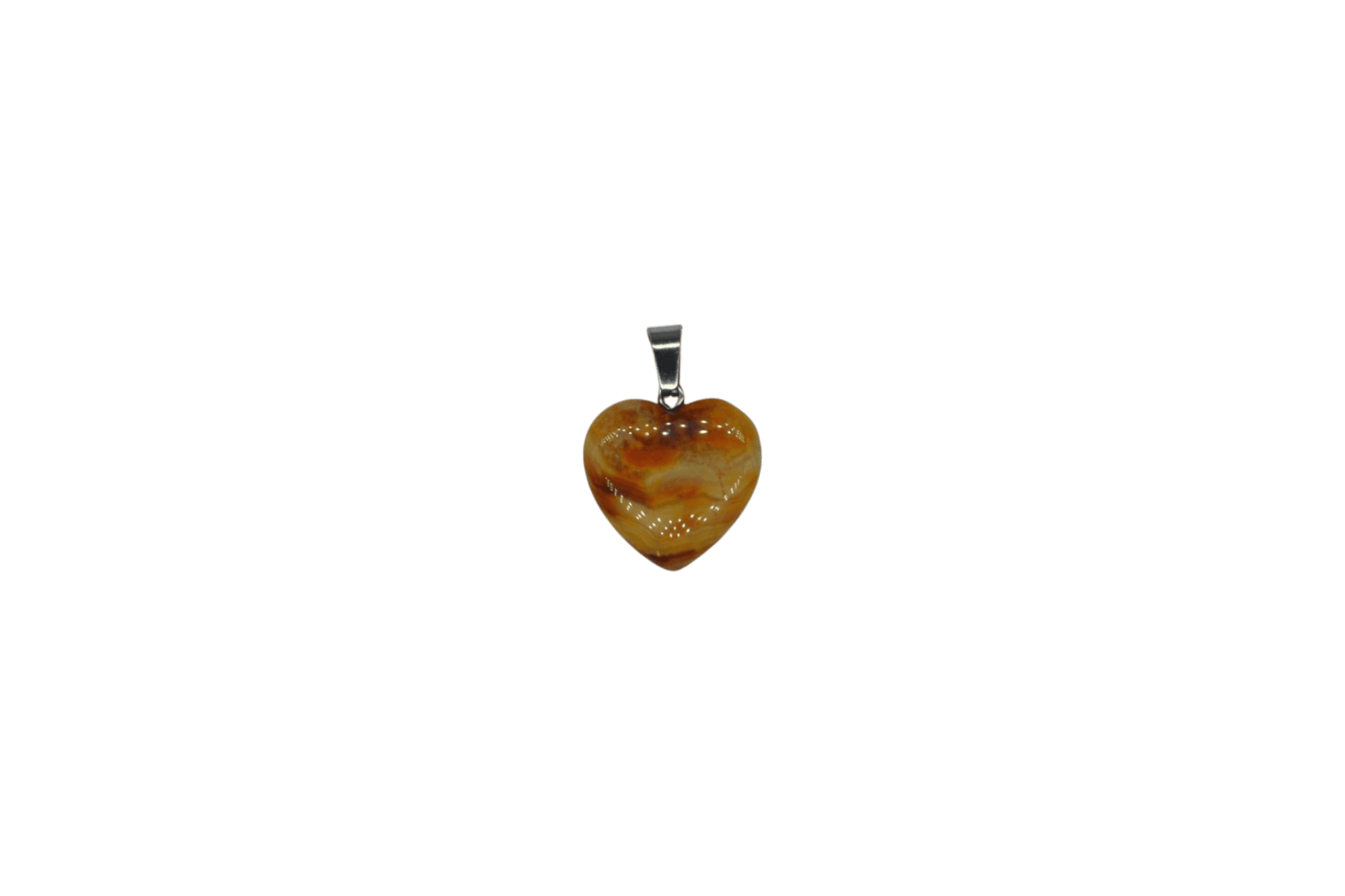 Dije de corazón chico de piedra rodocrosita