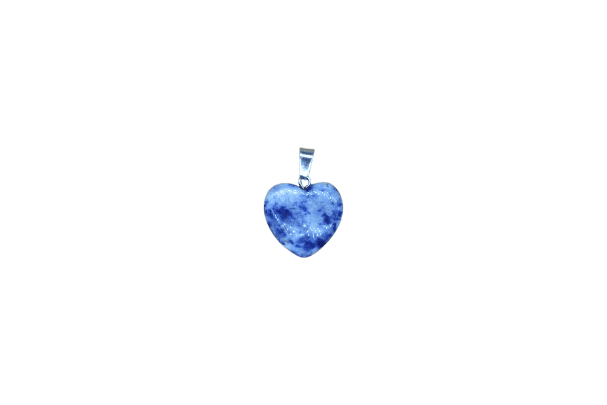 Dije de corazón chico de piedra sodalita