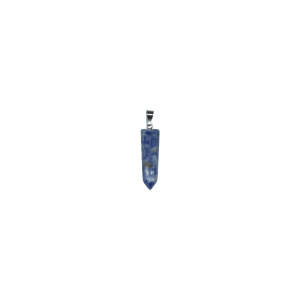 Dije en forma de punta facetada de piedra sodalita