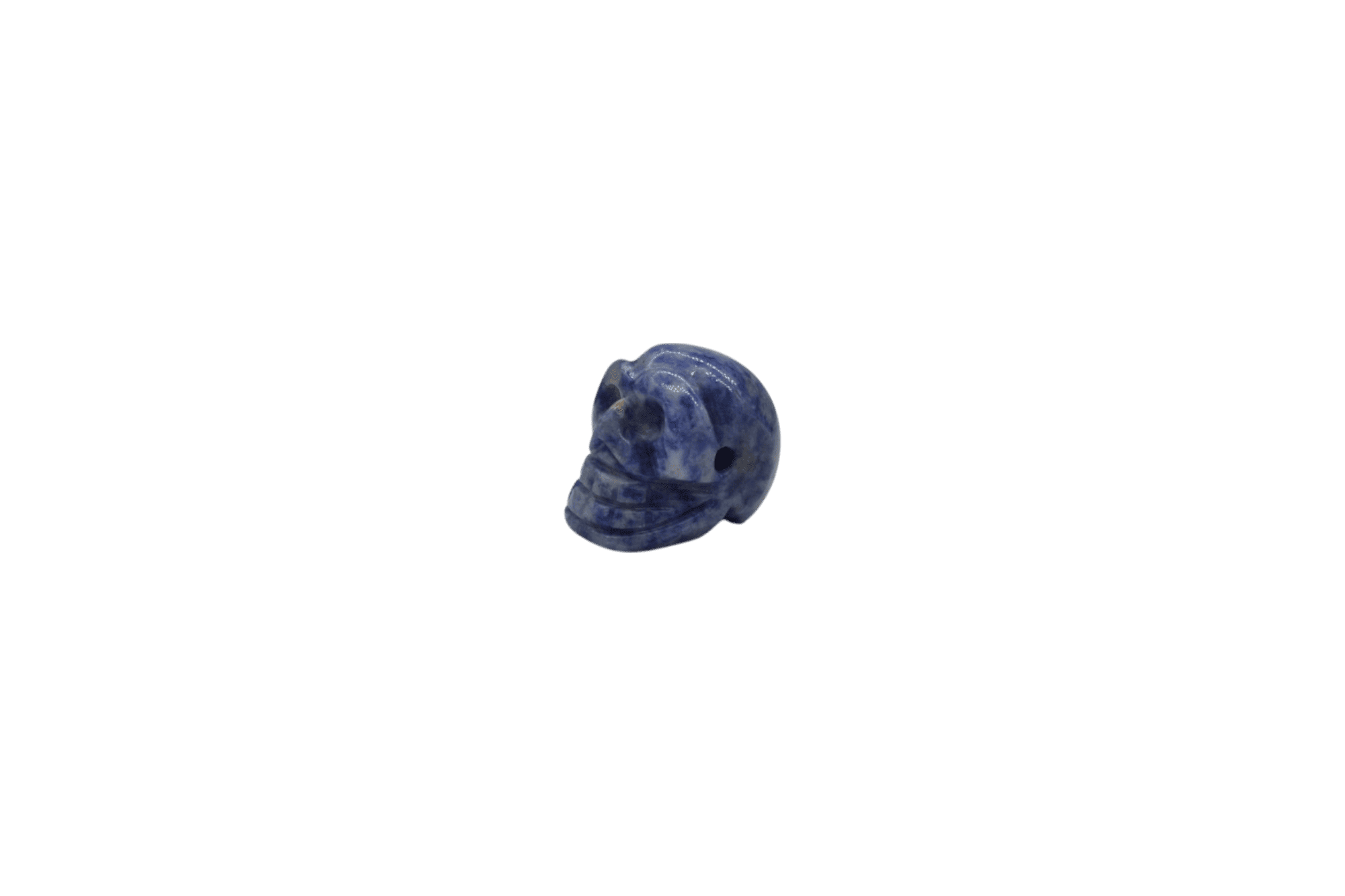 Dije en forma de calavera de piedra sodalita - Imagen 2