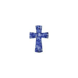 Dije en forma de cruz de piedra sodalita de 35mm x 45mm