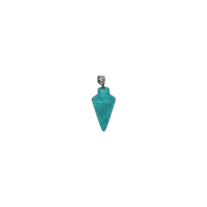 Dije de péndulo liso chico de piedra turquesa