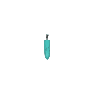 Dije en forma de punta facetada de piedra turquesa