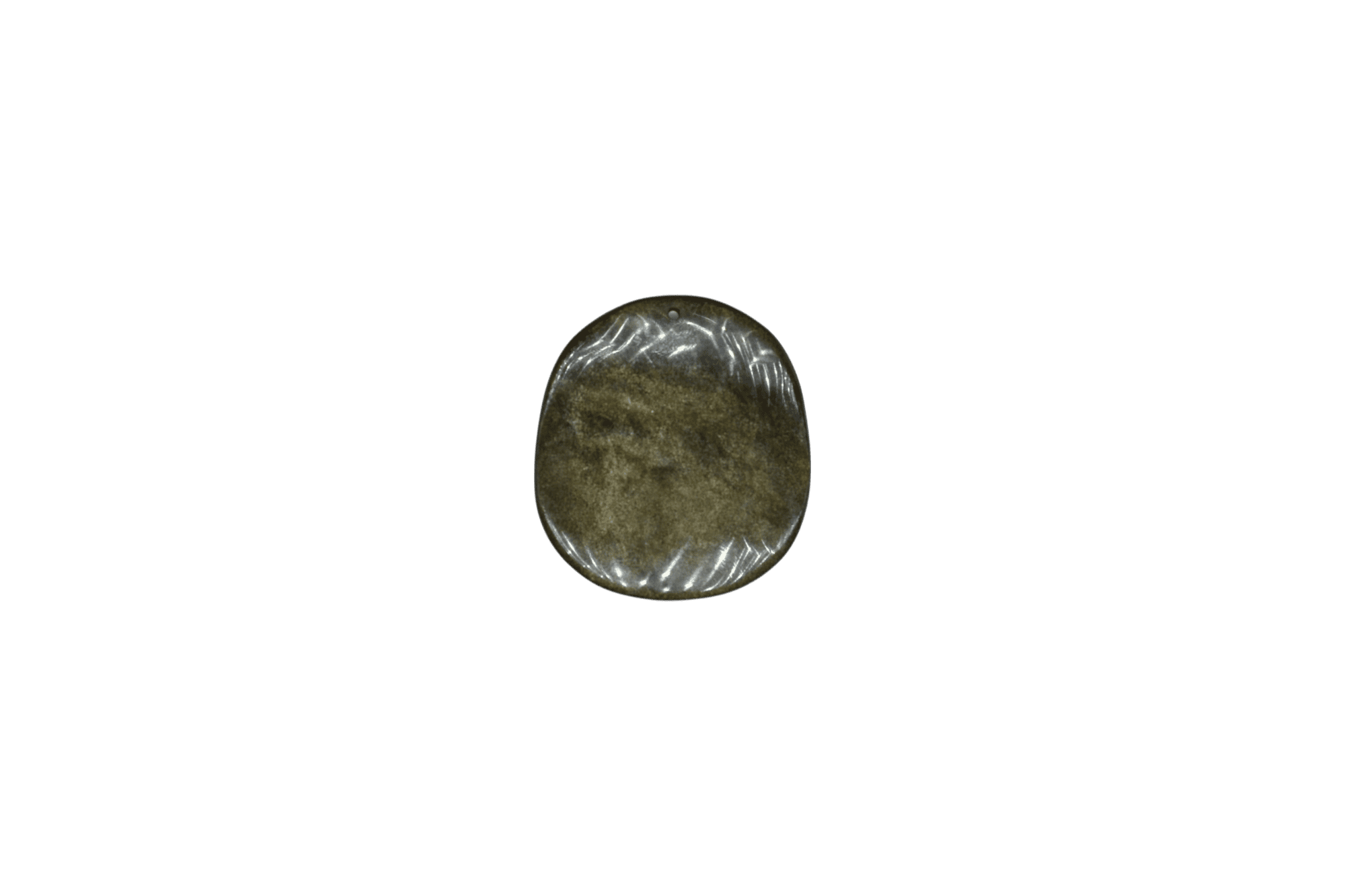 Dije de obsidiana dorada con águila y serpiente talladas - Imagen 2