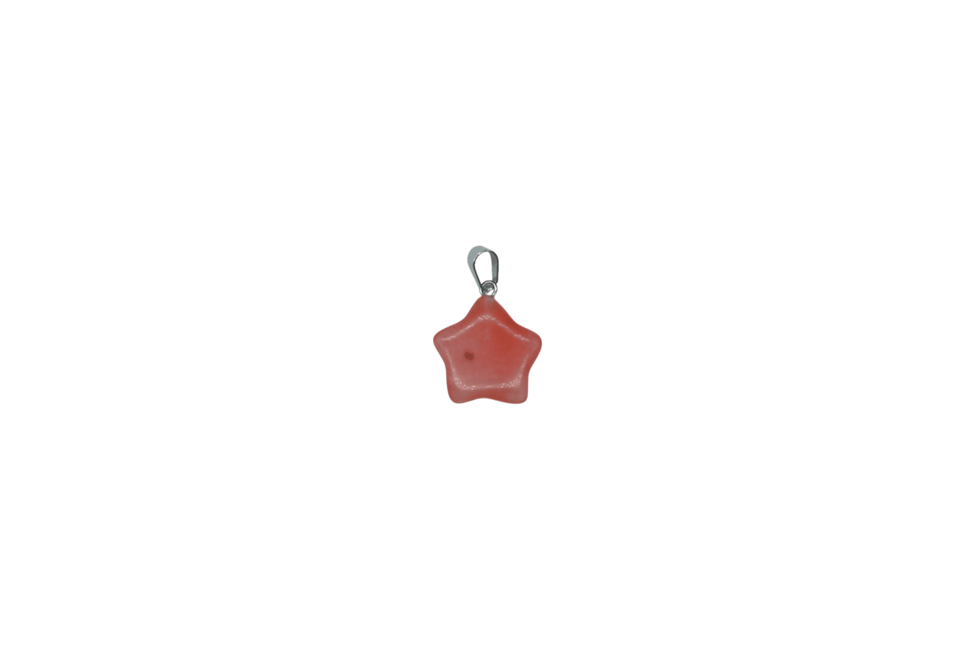 Dije de cuarzo cherry en forma de estrella