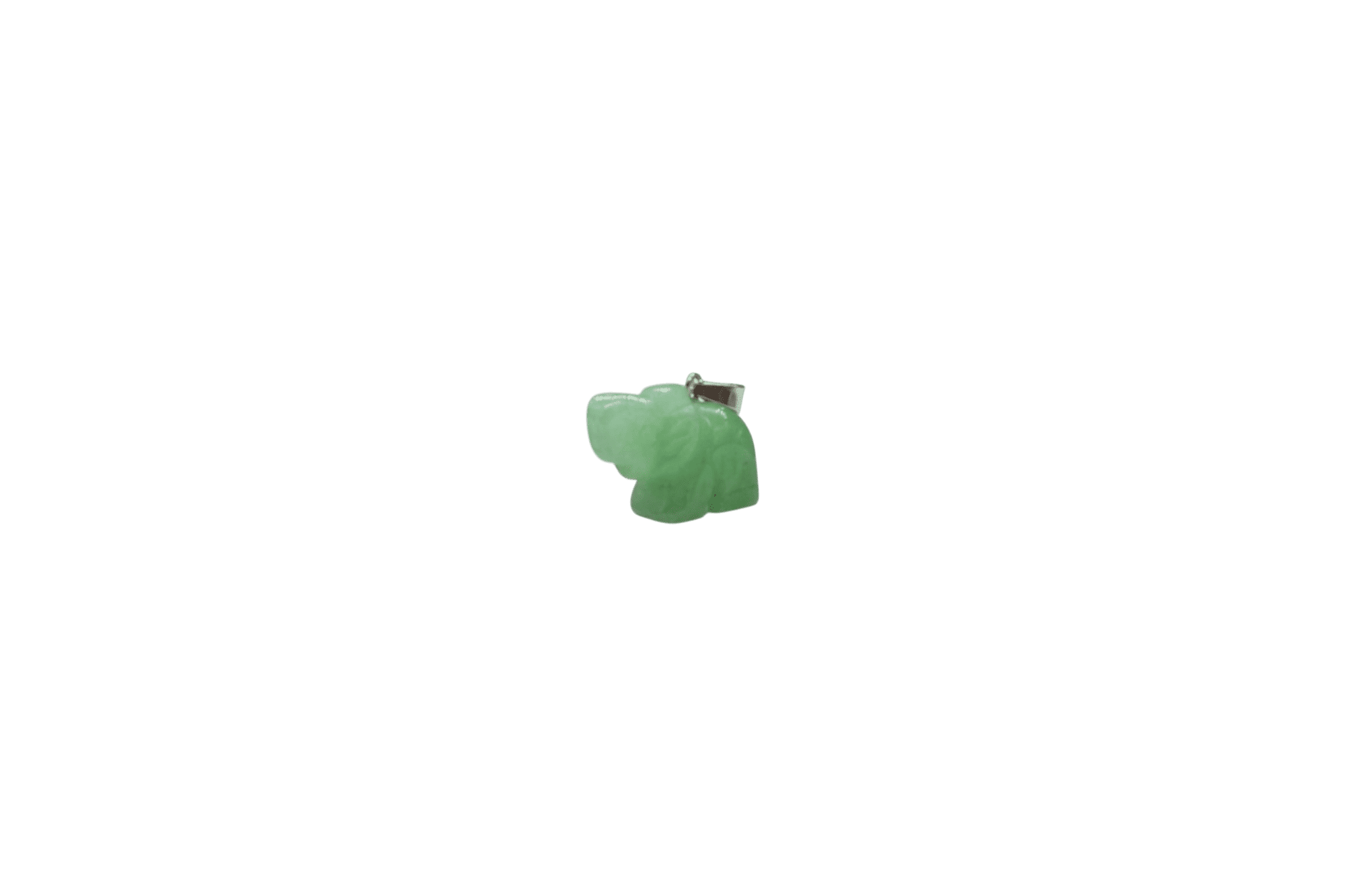 Dije de cuarzo verde en forma de elefante - Imagen 2