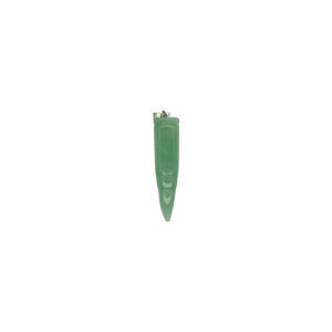 Dije de cuarzo verde en forma de bala
