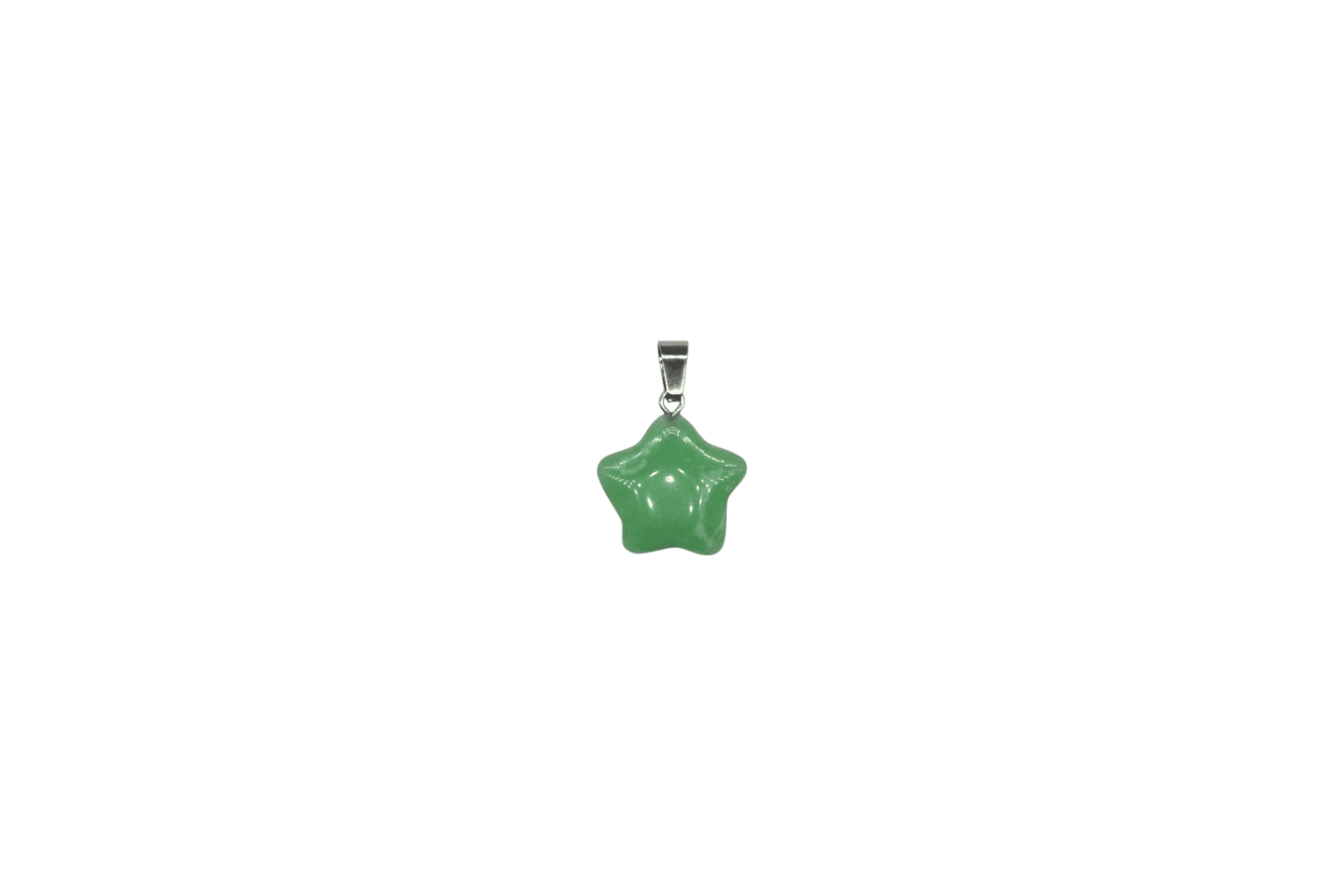 Dije de cuarzo verde en forma de estrella