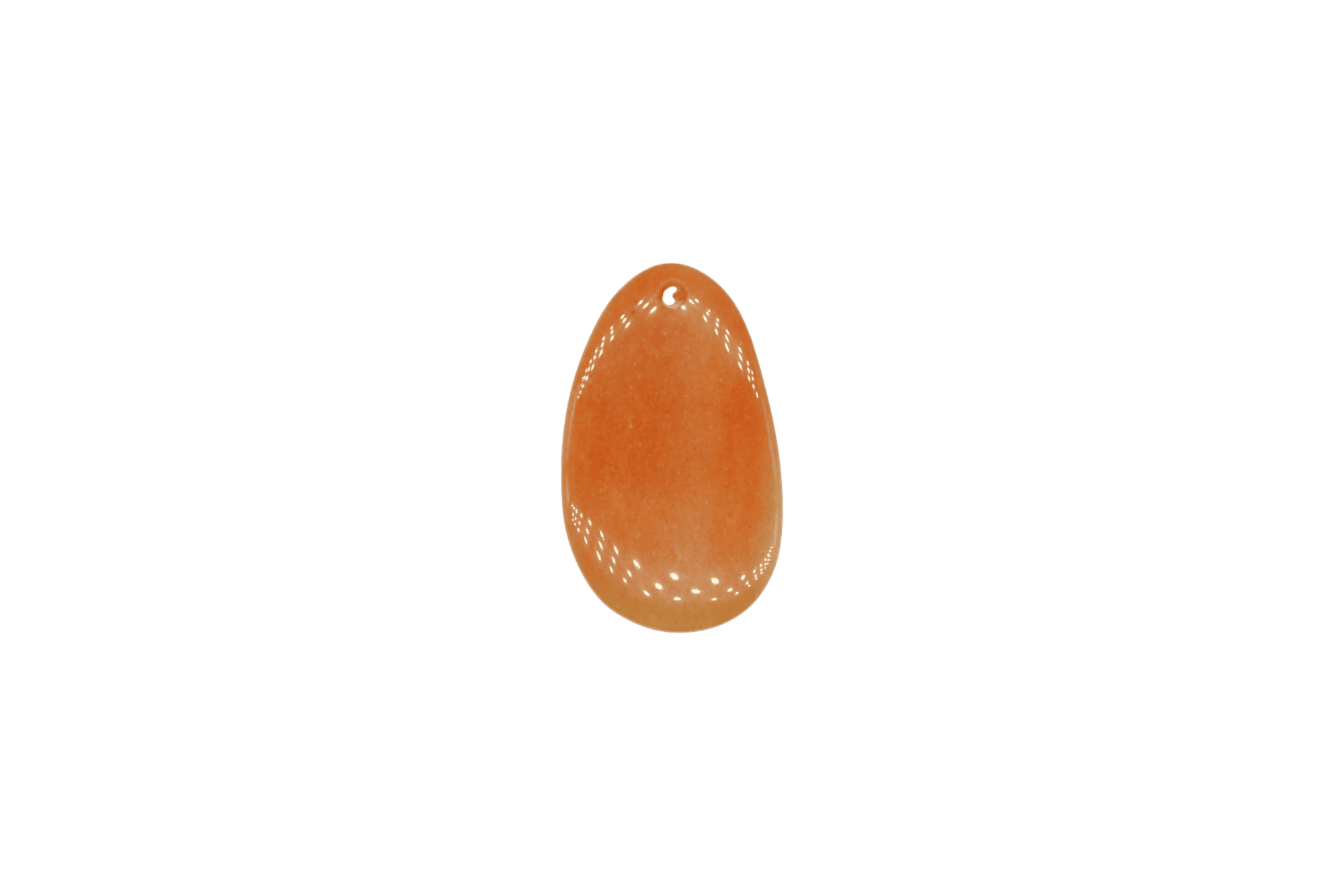 Lengueta de piedra ágata cornalina con perforación