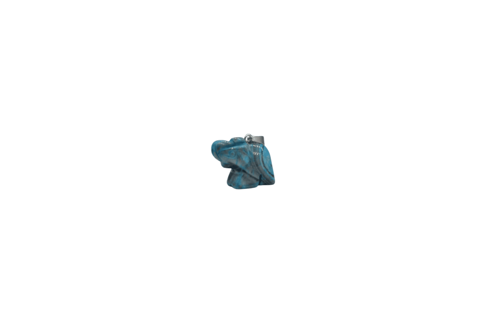 Dije de piedra crisocola en forma de elefante - Imagen 2