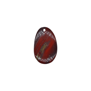 Lengueta de piedra jaspe roja con perforación