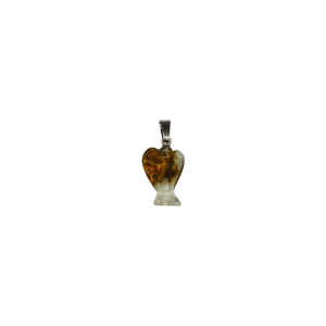 Dije de piedra lodolita en forma de angel