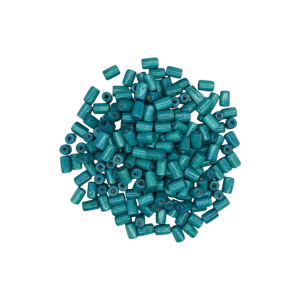 Cuentas de madera tipo tubo de 5x8mm | Color azul