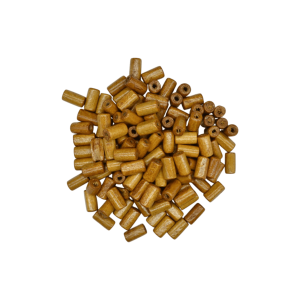 Cuentas de madera tipo tubo de 12x5mm | Color natural