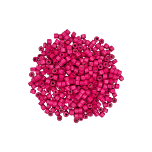 Cuentas de madera tipo tubo de 5x4mm | Color rosa