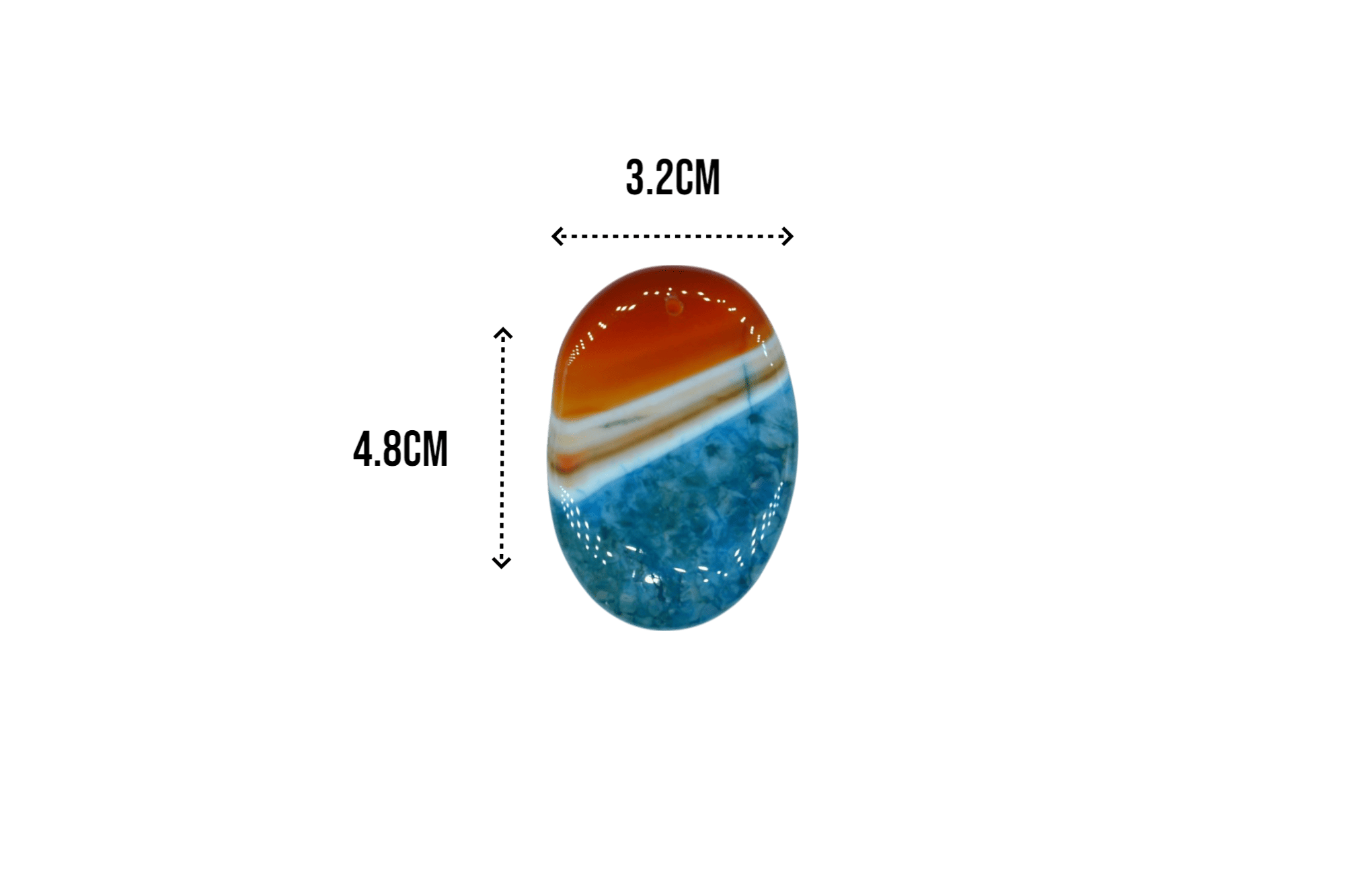 Lengüetas de piedra ágata de madagascar con perforación - Imagen 2