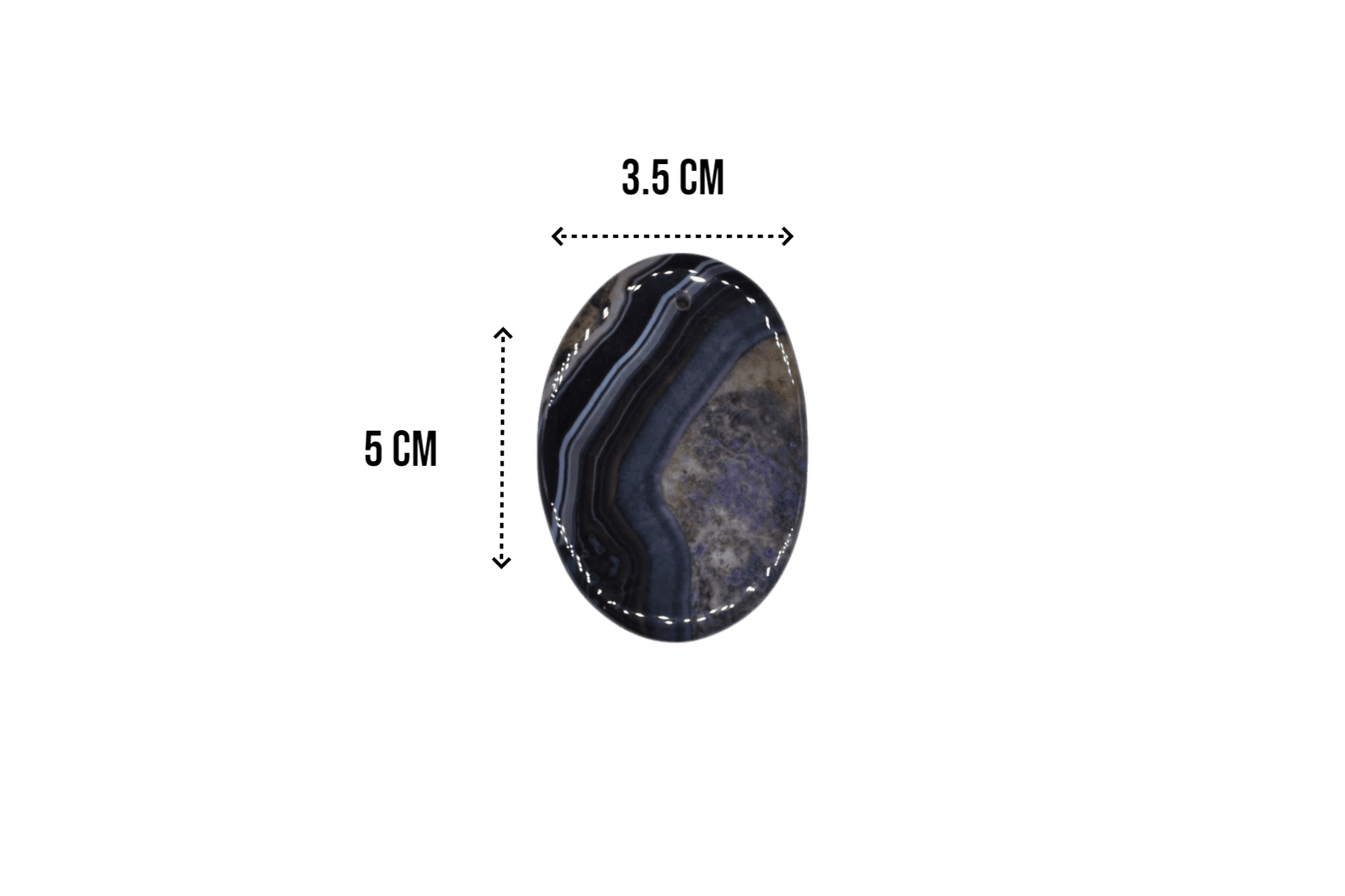 Lengüetas de piedra ágata de madagascar con perforación - Imagen 8