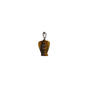 Dije de piedra ojo de tigre en forma de angel