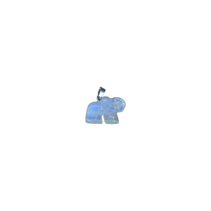 Dije de piedra luna (Opalita) en forma de elefante