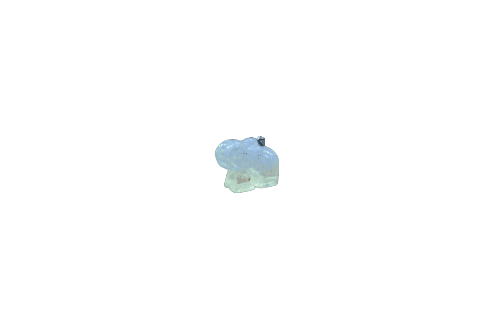 Dije de piedra luna (Opalita) en forma de elefante - Imagen 2