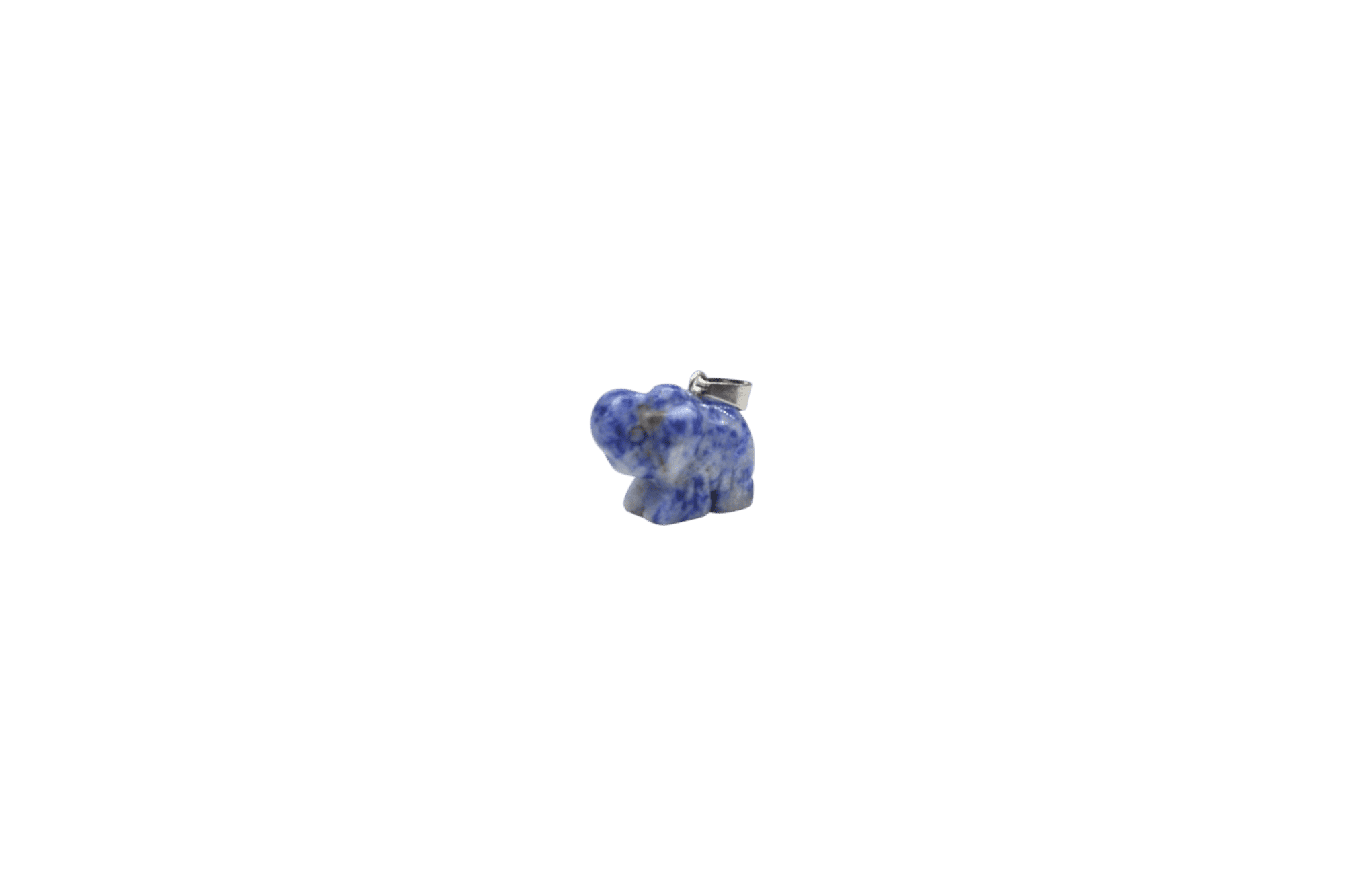 Dije de piedra sodalita en forma de elefante - Imagen 2