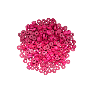 Cuentas de madera tipo tubo de 5x8mm | Color rosa
