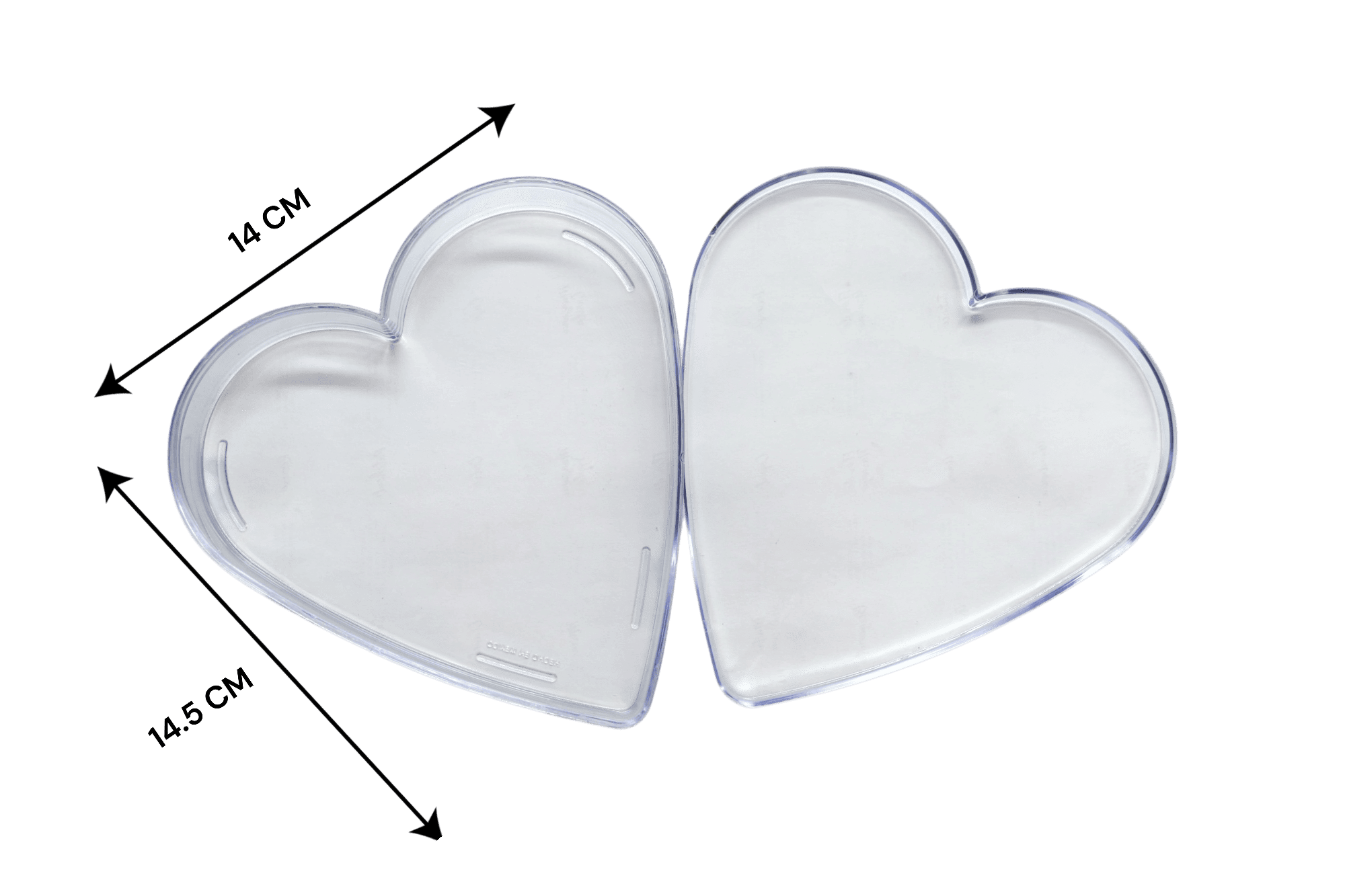 Estuche de plástico para bisutería en forma de corazón - Imagen 2