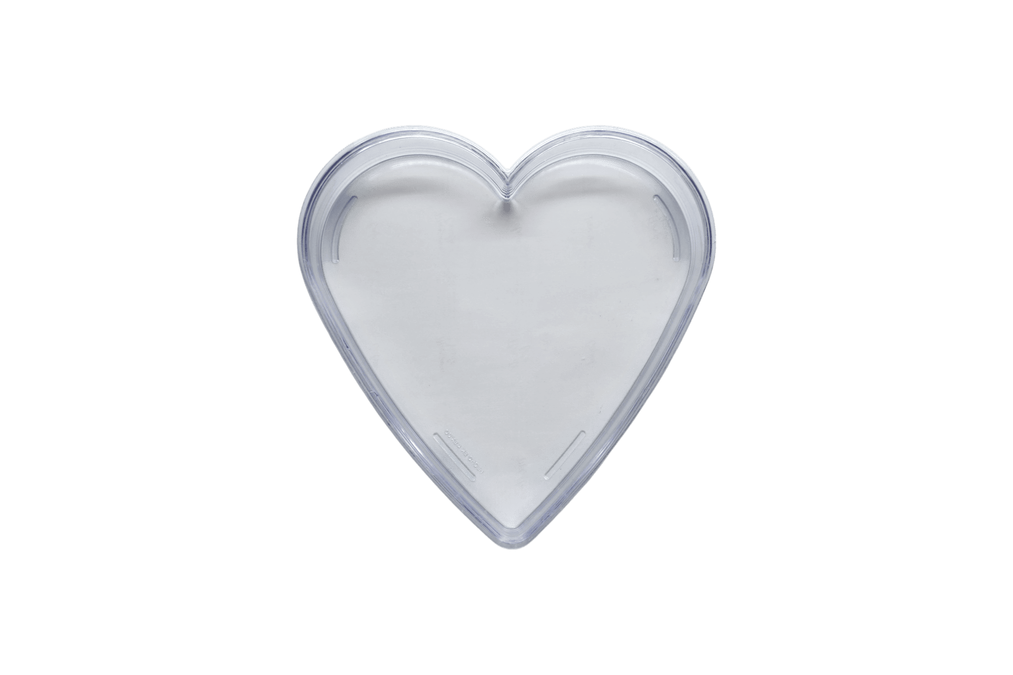 Estuche de plástico para bisutería en forma de corazón