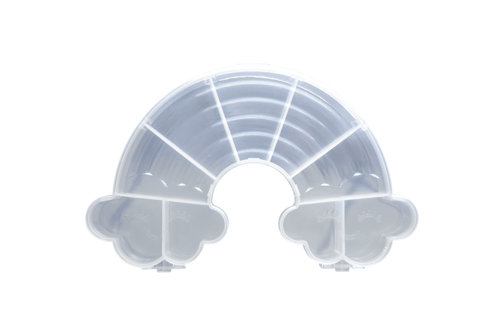 Estuche de plástico para bisutería en forma de nube arcoíris | 9 divisiones