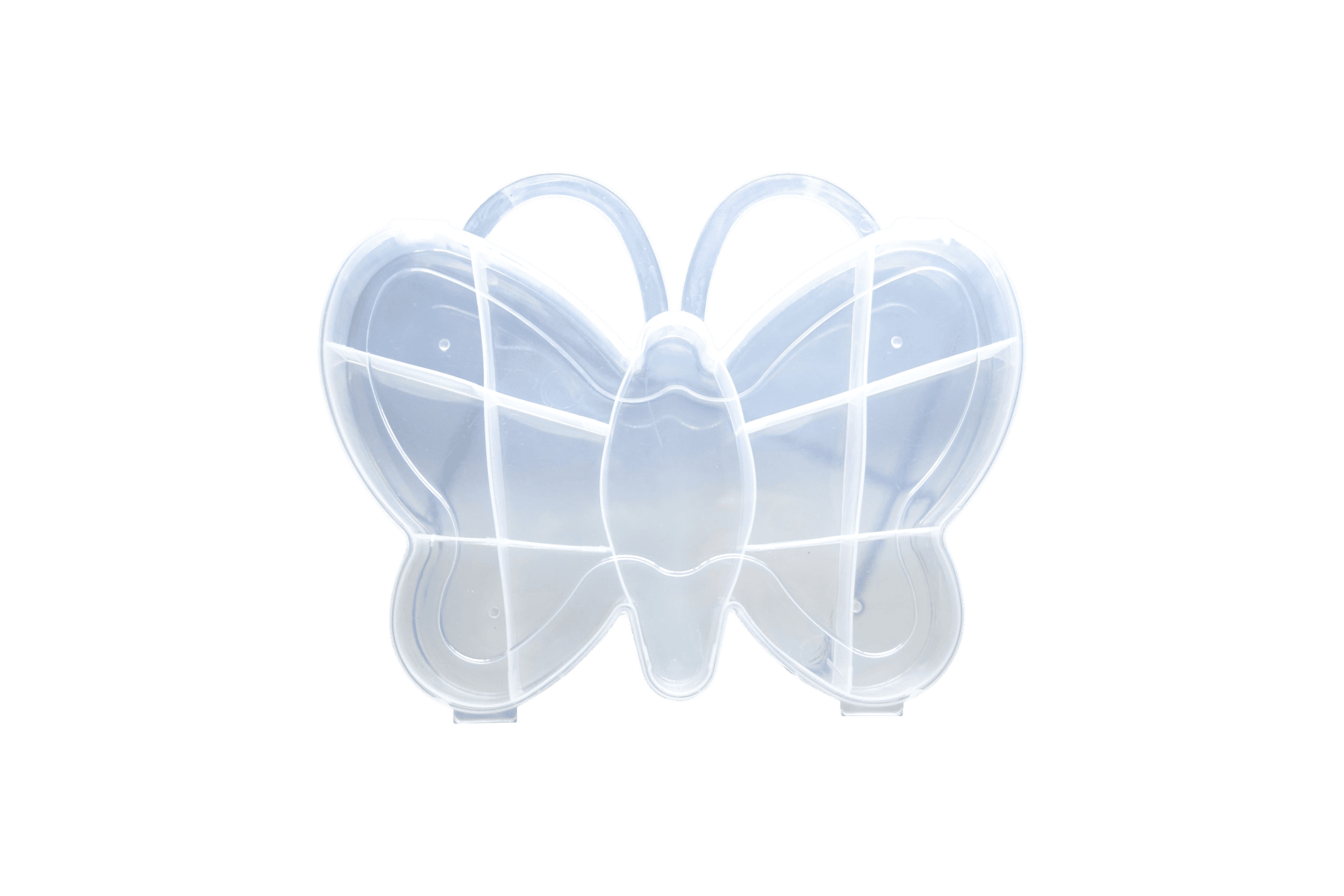 Estuche de plástico para bisutería en forma de mariposa | 13 divisiones